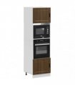 vidaXL Oven Cabinets 2 pcs Porto Brown Oak Engineered Wood — Size: 60 x 57 x 207 cm, Model: 1x oven cabinet