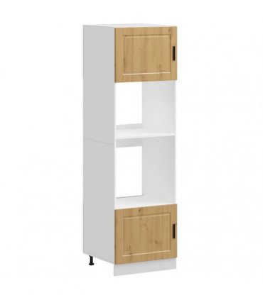 vidaXL Oven Cabinets 2 pcs Porto Artisan Oak Engineered Wood — Size: 60 x 57 x 207 cm, Model: 1x oven cabinet