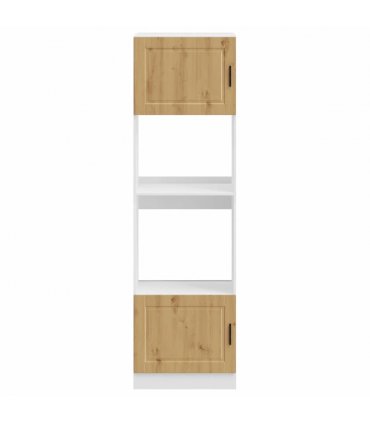 vidaXL Oven Cabinets 2 pcs Porto Artisan Oak Engineered Wood — Size: 60 x 57 x 207 cm, Model: 1x oven cabinet