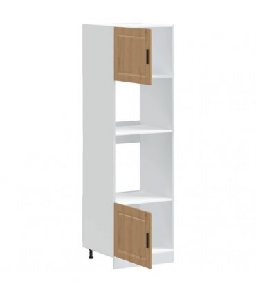 vidaXL Oven Cabinets 2 pcs Porto Artisan Oak Engineered Wood — Size: 60 x 57 x 207 cm, Model: 1x oven cabinet