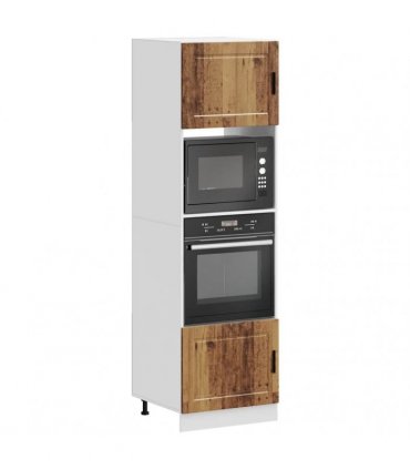 vidaXL Oven Cabinets 2 pcs Porto Old Wood Engineered Wood — Size: 60 x 57 x 207 cm, Model: 1x oven cabinet