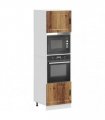 vidaXL Oven Cabinets 2 pcs Porto Old Wood Engineered Wood — Size: 60 x 57 x 207 cm, Model: 1x oven cabinet