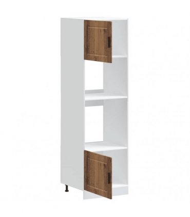 vidaXL Oven Cabinets 2 pcs Porto Old Wood Engineered Wood — Size: 60 x 57 x 207 cm, Model: 1x oven cabinet