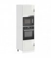 vidaXL Oven Cabinets 2 pcs Porto Gloss White Engineer — Colour: high gloss white, Size: 60 x 57 x 207 cm, Model: 1x oven cabinet