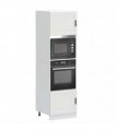 vidaXL Oven Cabinets 2 pcs Porto White Engineered Wood — Size: 60 x 57 x 207 cm, Model: 1x oven cabinet