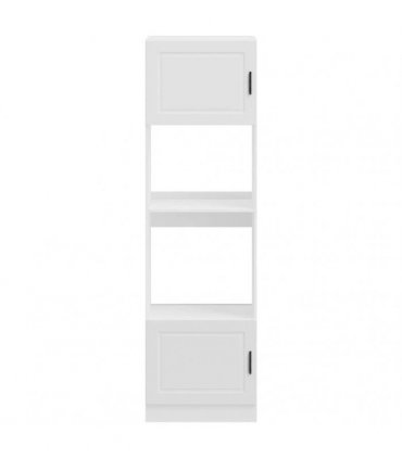vidaXL Oven Cabinets 2 pcs Porto White Engineered Wood — Size: 60 x 57 x 207 cm, Model: 1x oven cabinet