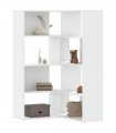 vidaXL Corner Bookcase 4-Tier White 85x85x140 cm Engineered Wood
