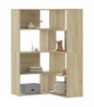 vidaXL Corner Bookcase 4-Tier Sonoma Oak 85x85x140 cm Engineered Wood