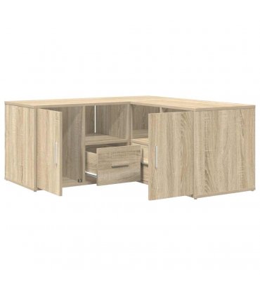 vidaXL Corner Cabinet Sonoma Oak 160x40x45 cm Engineered Wood