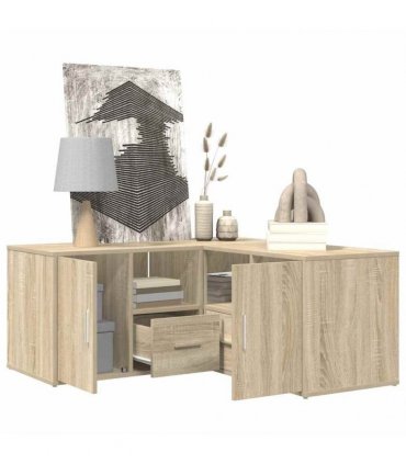 vidaXL Corner Cabinet Sonoma Oak 160x40x45 cm Engineered Wood