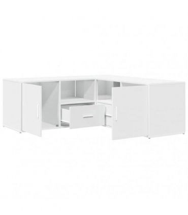 vidaXL Corner Cabinet White 200x40x45 cm Engineered Wood