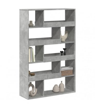 vidaXL Bookcase Concrete Grey 100x33x156.5 cm Engineered Wood
