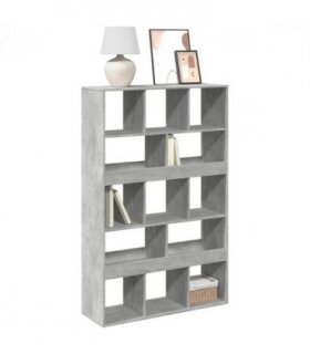vidaXL Bookcase Concrete Grey 100x33x156.5 cm Engineered Wood — V0671990074