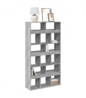 vidaXL Bookcase Grey Sonoma 100x33x187.5 cm Engineered Wood