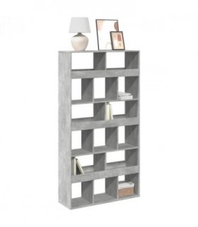 vidaXL Bookcase Concrete Grey 100x33x187.5 cm Engineered Wood