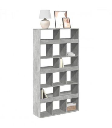 vidaXL Bookcase Concrete Grey 100x33x187.5 cm Engineered Wood