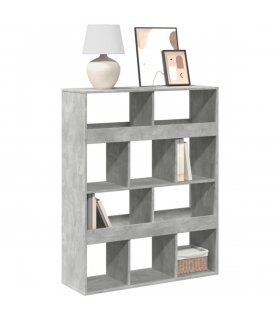 vidaXL Bookcase Concrete Grey 100x33x125.5 cm Engineered Wood — V0671990083