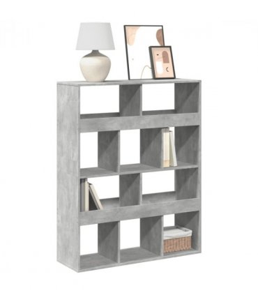 vidaXL Bookcase Concrete Grey 100x33x125.5 cm Engineered Wood — V0671990083