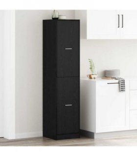 vidaXL Apothecary Cabinet Black oak 40 x 41 x 174.5 cm Engineered wood