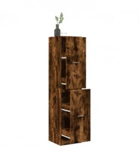 vidaXL Apothecary Cabinet Smoked Oak 40x41x174.5 cm Engineered Wood — Size: 40 x 41 x 174.5 cm