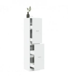 vidaXL Apothecary Cabinet White 40x41x174.5 cm Engineered Wood — Size: 40 x 41 x 174.5 cm