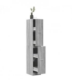 vidaXL Apothecary Cabinet Grey Sonoma 30x41x174.5 cm Engineered Wood — Size: 30 x 41 x 174.5 cm