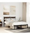 vidaXL Bed Frame without Mattress with Headboard Brown Oak 120x200 cm — Size: 120 x 200 cm