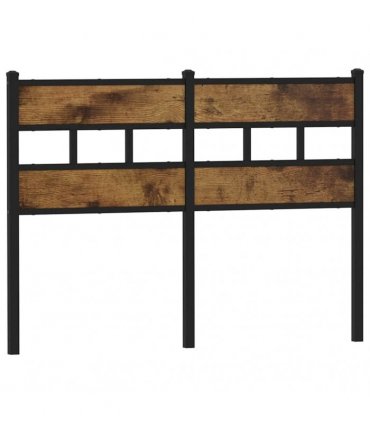 vidaXL Replace Headboard Smoked Oak 135 cm Iron and Engineered Wood