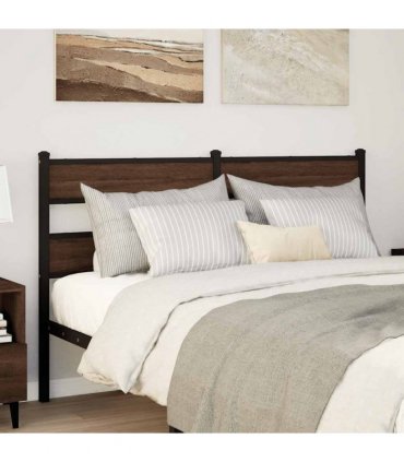 vidaXL Replace Headboard Brown Oak 140 cm Steel and Engineered Wood