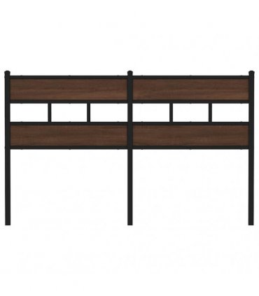 vidaXL Replace Headboard Brown Oak 140 cm Steel and Engineered Wood