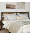 vidaXL Replace Headboard Smoked Oak 193 cm Iron and Engineered Wood