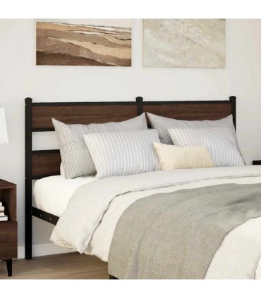 vidaXL Replace Headboard Brown Oak 160 cm Steel and Engineered Wood