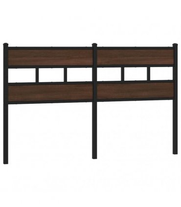 vidaXL Replace Headboard Brown Oak 135 cm Steel and Engineered Wood