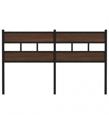 vidaXL Replace Headboard Brown Oak 135 cm Steel and Engineered Wood