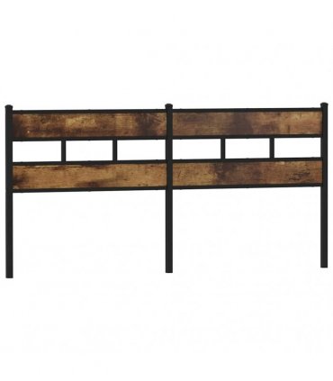 vidaXL Replace Headboard Smoked Oak 200 cm Iron and Engineered Wood