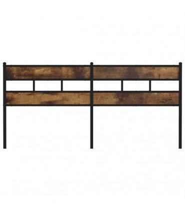 vidaXL Replace Headboard Smoked Oak 200 cm Iron and Engineered Wood