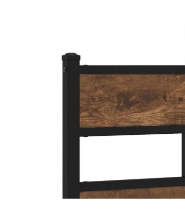 vidaXL Replace Headboard Smoked Oak 200 cm Iron and Engineered Wood