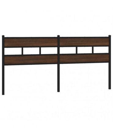 vidaXL Replace Headboard Brown Oak 180 cm Steel and Engineered Wood