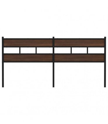 vidaXL Replace Headboard Brown Oak 180 cm Steel and Engineered Wood