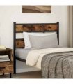 vidaXL Replace Headboard Smoked Oak 80 cm Iron and Engineered Wood