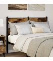 vidaXL Replace Headboard Smoked Oak 120 cm Iron and Engineered Wood