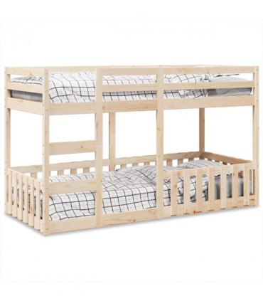 vidaXL Bunk Bed 80x200 cm Solid Wood Pine — Colour: natural, Size: 80 x 200 cm
