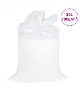 vidaXL EPS Beads White 50 L — Size: 50l (18 kg/m³)