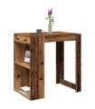 vidaXL Bar Table Old Wood 102x70x103.5 cm Engineered Wood