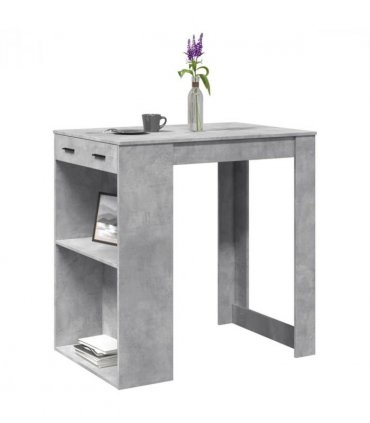 vidaXL Bar Table Concrete Grey 102x70x103.5 cm Engineered Wood