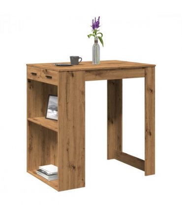 vidaXL Bar Table Artisian Oak 102x70x103.5 cm Engineered Wood