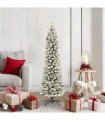vidaXL Artificial Christmas Tree with 150 LEDs with Stand White 150 cm — Model: with LEDs &gold balls
