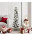vidaXL Artificial Christmas Tree with 150 LEDs with Stand White 150 cm — Model: with LEDs &pink balls