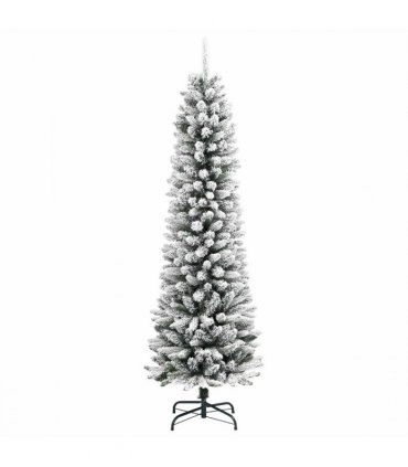 vidaXL Artificial Christmas Tree with 150 LEDs with Stand White 150 cm — Model: with LEDs &pink balls