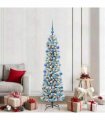 vidaXL Artificial Christmas Tree with 300 LEDs with Stand White 180 cm — Model: with LEDs &blue balls